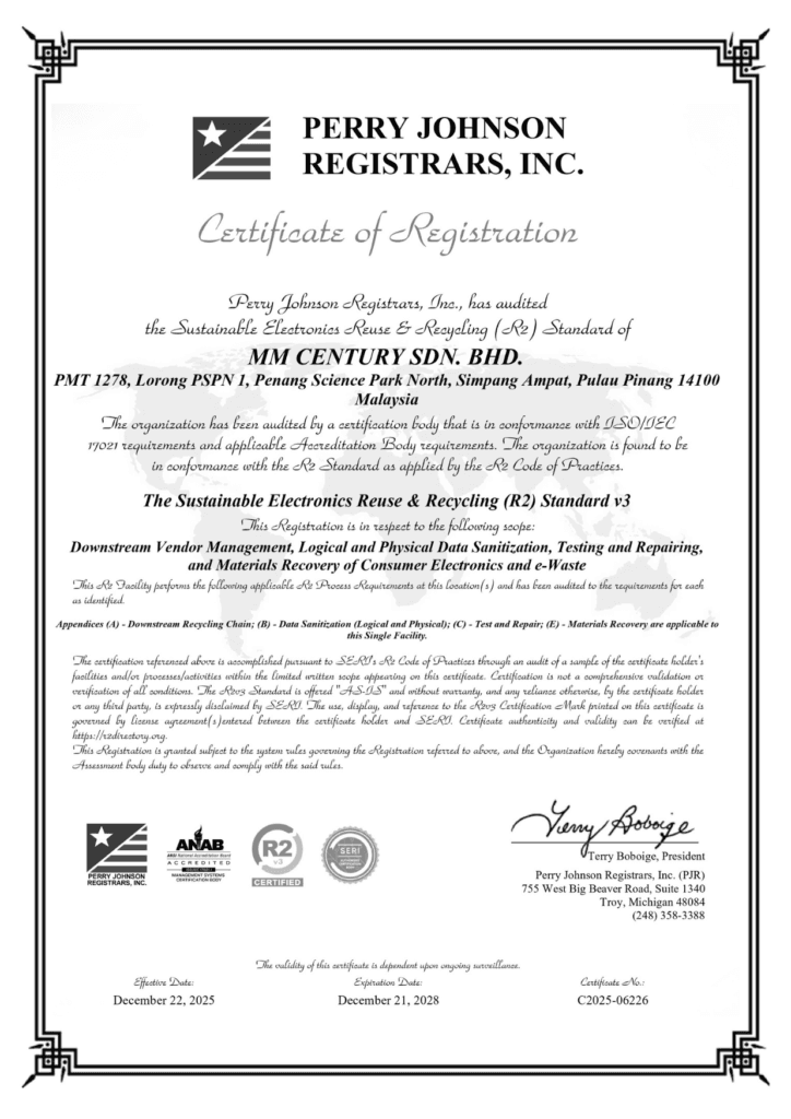 MMC SERI R2v3 Certificate